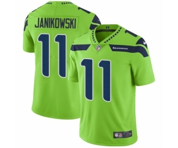 Men's Nike Seattle Seahawks #11 Sebastian Janikowski Elite Green Rush Vapor Untouchable NFL Jersey