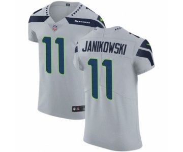 Men's Nike Seattle Seahawks #11 Sebastian Janikowski Grey Alternate Vapor Untouchable Elite Player NFL Jersey