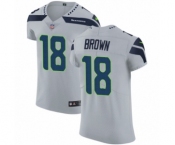 Men's Nike Seattle Seahawks #18 Jaron Brown Grey Alternate Vapor Untouchable Elite Player NFL Jersey