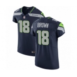 Men's Nike Seattle Seahawks #18 Jaron Brown Navy Blue Team Color Vapor Untouchable Elite Player NFL Jersey