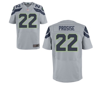 Men's Nike Seattle Seahawks #22 C.J. Prosise Elite Grey Alternate NFL Jersey