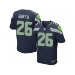 Men's Nike Seattle Seahawks #26 Shaquill Griffin Elite Steel Blue Team Color NFL Jersey