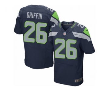 Men's Nike Seattle Seahawks #26 Shaquill Griffin Elite Steel Blue Team Color NFL Jersey