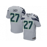 Men's Nike Seattle Seahawks #27 Eddie Lacy Elite Grey Alternate NFL Jersey