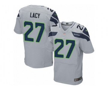 Men's Nike Seattle Seahawks #27 Eddie Lacy Elite Grey Alternate NFL Jersey