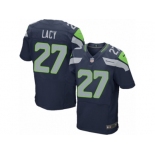 Men's Nike Seattle Seahawks #27 Eddie Lacy Elite Steel Blue Team Color NFL Jersey