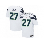 Men's Nike Seattle Seahawks #27 Eddie Lacy Elite White NFL Jersey