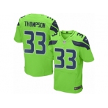 Men's Nike Seattle Seahawks #33 Tedric Thompson Elite Green Rush NFL Jersey