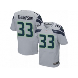 Men's Nike Seattle Seahawks #33 Tedric Thompson Elite Grey Alternate NFL Jersey