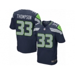 Men's Nike Seattle Seahawks #33 Tedric Thompson Elite Steel Blue Team Color NFL Jersey