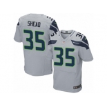 Men's Nike Seattle Seahawks #35 DeShawn Shead Elite Grey Alternate NFL Jersey