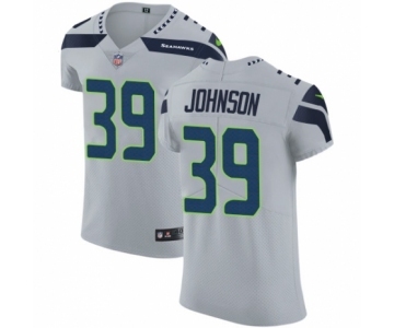 Men's Nike Seattle Seahawks #39 Dontae Johnson Grey Alternate Vapor Untouchable Elite Player NFL Jersey