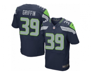 Men's Nike Seattle Seahawks #39 Shaquill Griffin Elite Steel Blue Team Color NFL Jersey