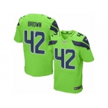 Men's Nike Seattle Seahawks #42 Arthur Brown Elite Green Rush NFL Jersey