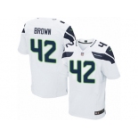 Men's Nike Seattle Seahawks #42 Arthur Brown Elite White NFL Jersey