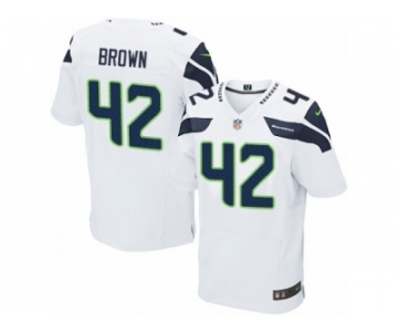 Men's Nike Seattle Seahawks #42 Arthur Brown Elite White NFL Jersey