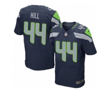 Men's Nike Seattle Seahawks #44 Delano Hill Elite Steel Blue Team Color NFL Jersey