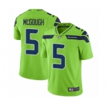 Men's Nike Seattle Seahawks #5 Alex McGough Elite Green Rush Vapor Untouchable NFL Jersey