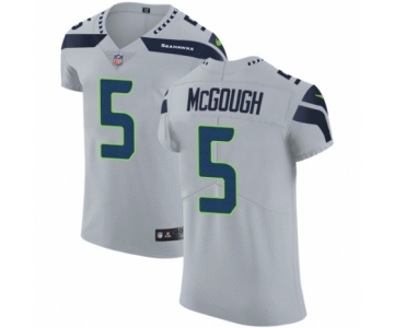 Men's Nike Seattle Seahawks #5 Alex McGough Grey Alternate Vapor Untouchable Elite Player NFL Jersey