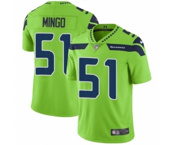 Men's Nike Seattle Seahawks #51 Barkevious Mingo Elite Green Rush Vapor Untouchable NFL Jersey