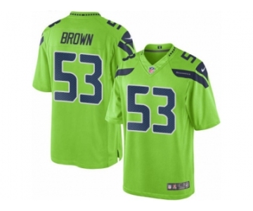 Men's Nike Seattle Seahawks #53 Arthur Brown Elite Green Rush NFL Jersey