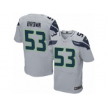 Men's Nike Seattle Seahawks #53 Arthur Brown Elite Grey Alternate NFL Jersey