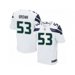 Men's Nike Seattle Seahawks #53 Arthur Brown Elite White NFL Jersey