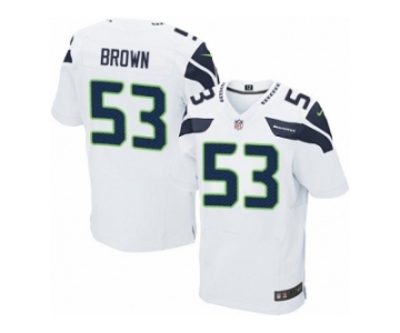 Men's Nike Seattle Seahawks #53 Arthur Brown Elite White NFL Jersey