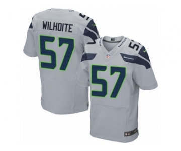 Men's Nike Seattle Seahawks #57 Michael Wilhoite Elite Grey Alternate NFL Jersey