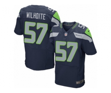 Men's Nike Seattle Seahawks #57 Michael Wilhoite Elite Steel Blue Team Color NFL Jersey