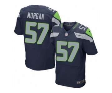 Men's Nike Seattle Seahawks #57 Mike Morgan Elite Steel Blue Team Color NFL Jersey