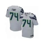 Men's Nike Seattle Seahawks #74 George Fant Elite Grey Alternate NFL Jersey