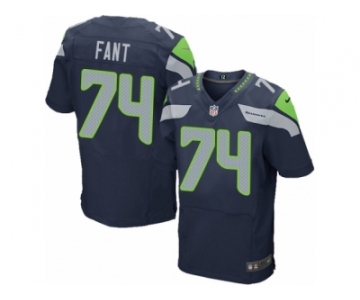 Men's Nike Seattle Seahawks #74 George Fant Elite Steel Blue Team Color NFL Jersey