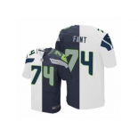 Men's Nike Seattle Seahawks #74 George Fant Elite Team Road Two Tone NFL Jersey