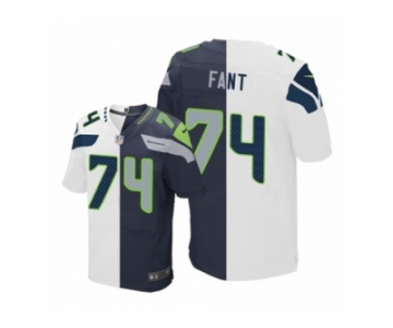 Men's Nike Seattle Seahawks #74 George Fant Elite Team Road Two Tone NFL Jersey