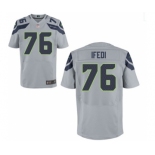 Men's Nike Seattle Seahawks #76 Germain Ifedi Elite Grey NFL Jersey