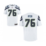 Men's Nike Seattle Seahawks #76 Germain Ifedi Elite White NFL Jersey