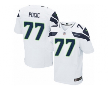 Men's Nike Seattle Seahawks #77 Ethan Pocic Elite White NFL Jersey