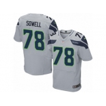 Men's Nike Seattle Seahawks #78 Bradley Sowell Elite Grey Alternate NFL Jersey