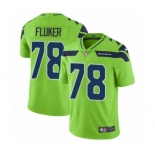 Men's Nike Seattle Seahawks #78 D.J. Fluker Elite Green Rush Vapor Untouchable NFL Jersey