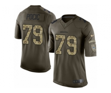 Men's Nike Seattle Seahawks #79 Ethan Pocic Elite Green Salute to Service NFL Jersey