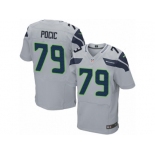 Men's Nike Seattle Seahawks #79 Ethan Pocic Elite Grey Alternate NFL Jersey