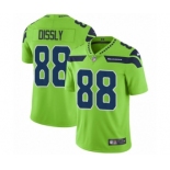 Men's Nike Seattle Seahawks #88 Will Dissly Elite Green Rush Vapor Untouchable NFL Jersey