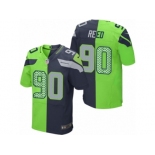 Men's Nike Seattle Seahawks #90 Jarran Reed Elite Team Green Two Tone NFL Jersey