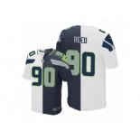 Men's Nike Seattle Seahawks #90 Jarran Reed Elite Team Road Two Tone NFL Jersey