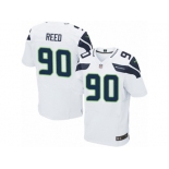 Men's Nike Seattle Seahawks #90 Jarran Reed Elite White NFL Jersey