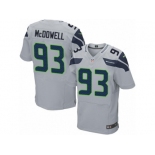 Men's Nike Seattle Seahawks #93 Malik McDowell Elite Grey Alternate NFL Jersey