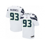 Men's Nike Seattle Seahawks #93 Malik McDowell Elite White NFL Jersey