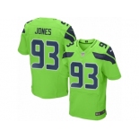 Men's Nike Seattle Seahawks #93 Nazair Jones Elite Green Rush NFL Jersey