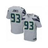 Men's Nike Seattle Seahawks #93 Nazair Jones Elite Grey Alternate NFL Jersey